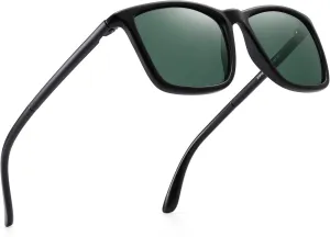 JIM HALO Polarized Driving Sunglasses Retro Square UV protection Classic Sun Glasses Men