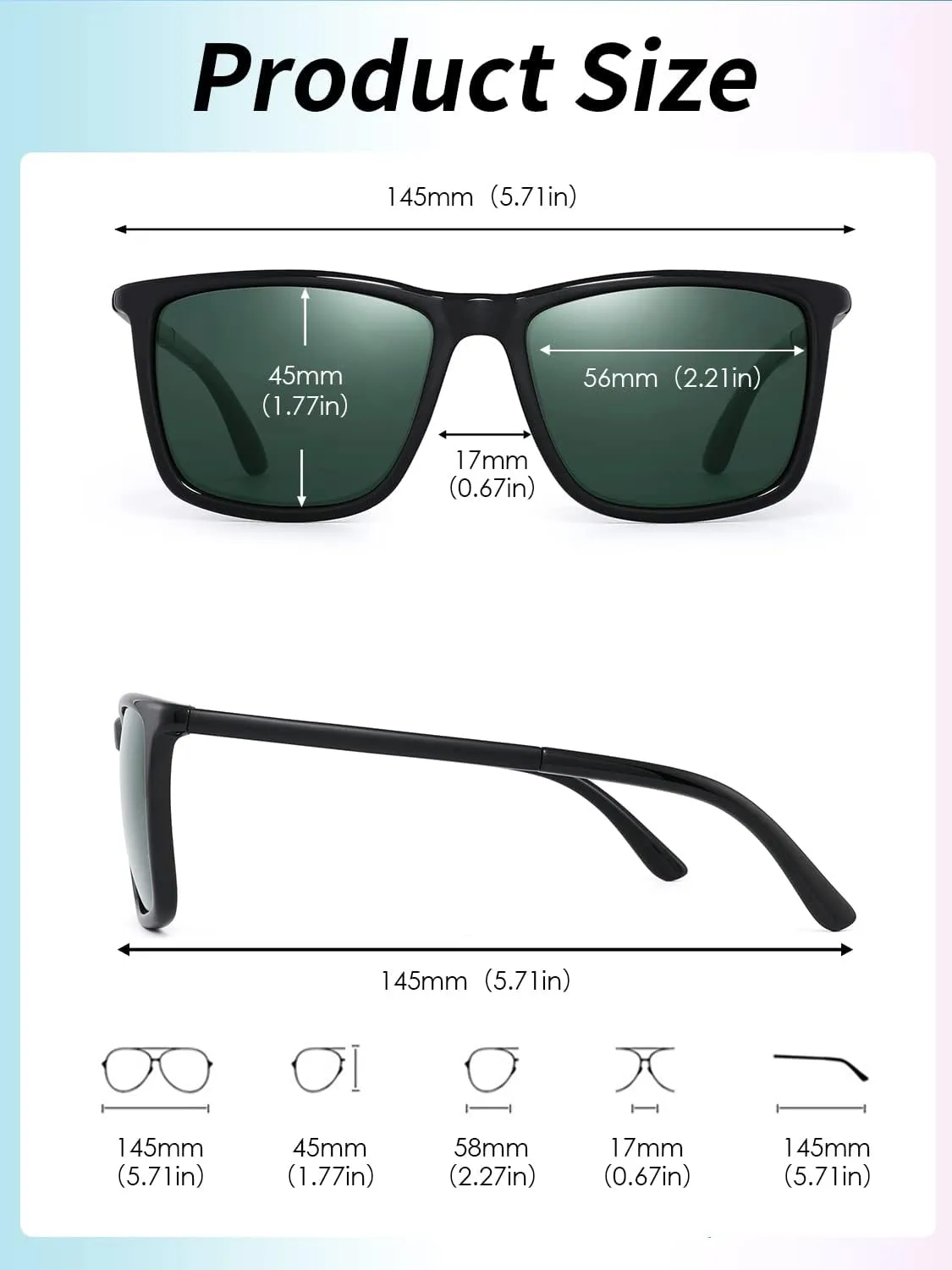 JIM HALO Polarized Driving Sunglasses Retro Square UV protection Classic Sun Glasses Men