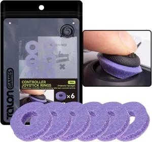 Joystick Rings, Aim Assist Target Motion Control Compatible with PS5, PS4, Xbox Series X/S, Xbox One, Xbox 360, Switch Pro and Scuf Controller (Purple - Medium - 6H)