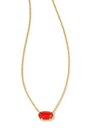 Kendra Scott: Grayson Gold Pendant Necklace - Red Illusion