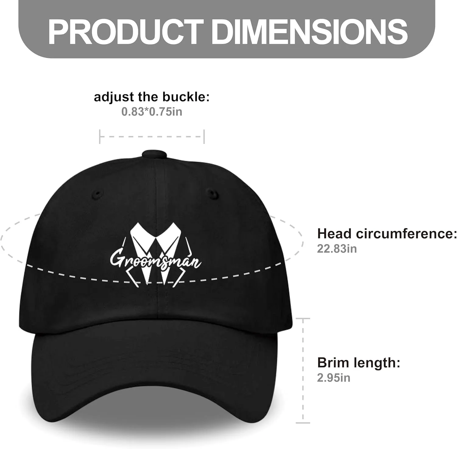 LADY&HOME Bachelor/Bachelorette Party Baseball Hats Set, Embroidered Adjustable Cotton Truck Caps