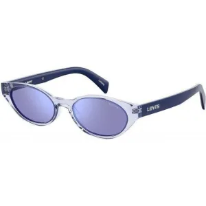 Levi's Unisex Sunglasses - Lilac Oval Frame Violet Blue Mirror Lens | LV 1003/S 789
