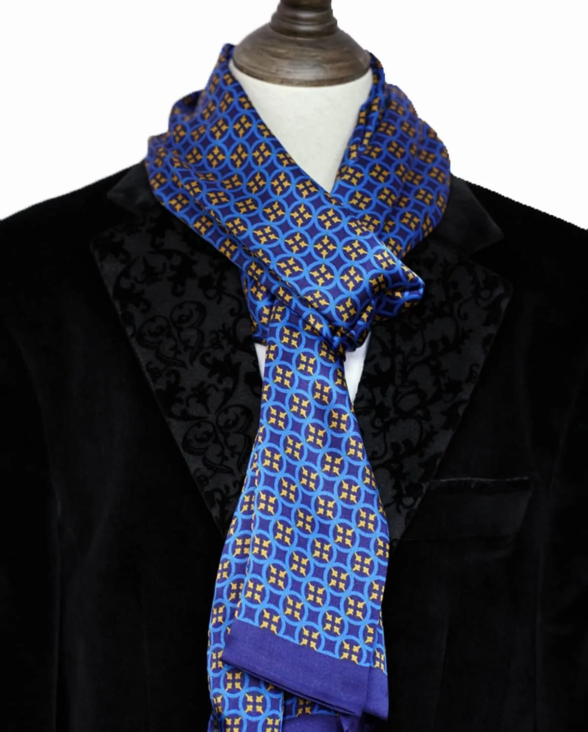 Men's 100 Silk Scarf Double Layers Fashion Neckerchief Formal Casual