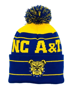 NC A&T Beanie - NC A&T Aggies Toboggan Bobble Hat