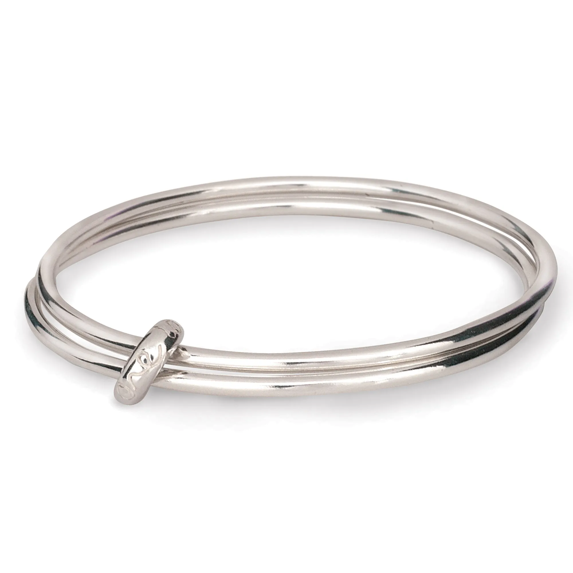 One Love' Original Silver Double Bangle