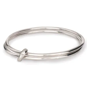 One Love' Original Silver Double Bangle