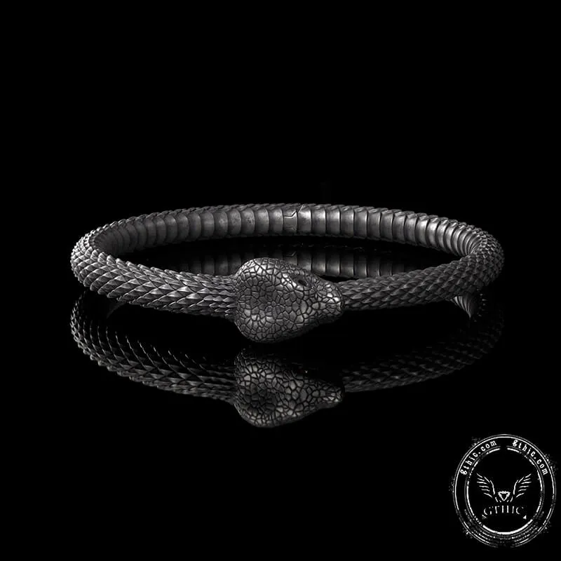Ouroboros Symbol Sterling Silver Snake Bracelet