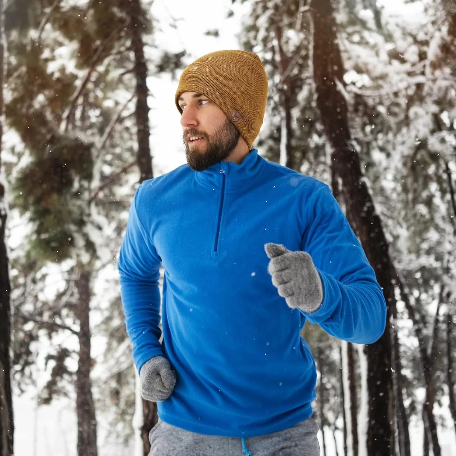 OZERO Winter Beanie Daily Hat - Thermal Polar Fleece Ski Stocking Skull Cap for Men and Women