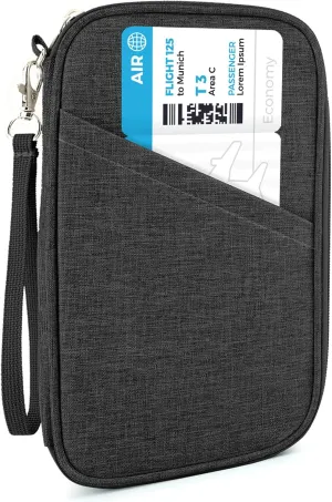 Passport Holder Family, Women RFID Blocking Passport Wallet, Travel Essentials Premium Wallets, Waterproof Passport Holders Bag for Men Traveling, Travel Document Organizer Credit Cards Case
