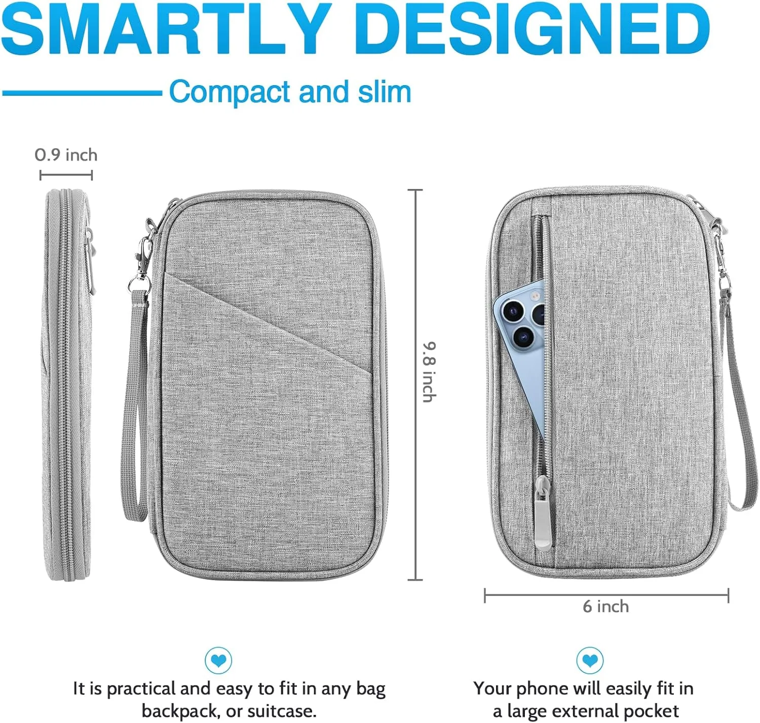 Passport Holder Family, Women Rfid Blocking Passport Wallet, Travel Essentials Premium Wallets, Waterproof Passport Holders Bag for Men Traveling, Travel Document Organizer Credit Cards Case