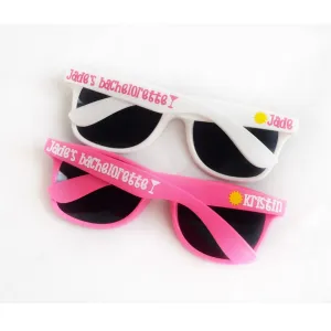 Pink Bachelorette Party Sunglasses, Personalized