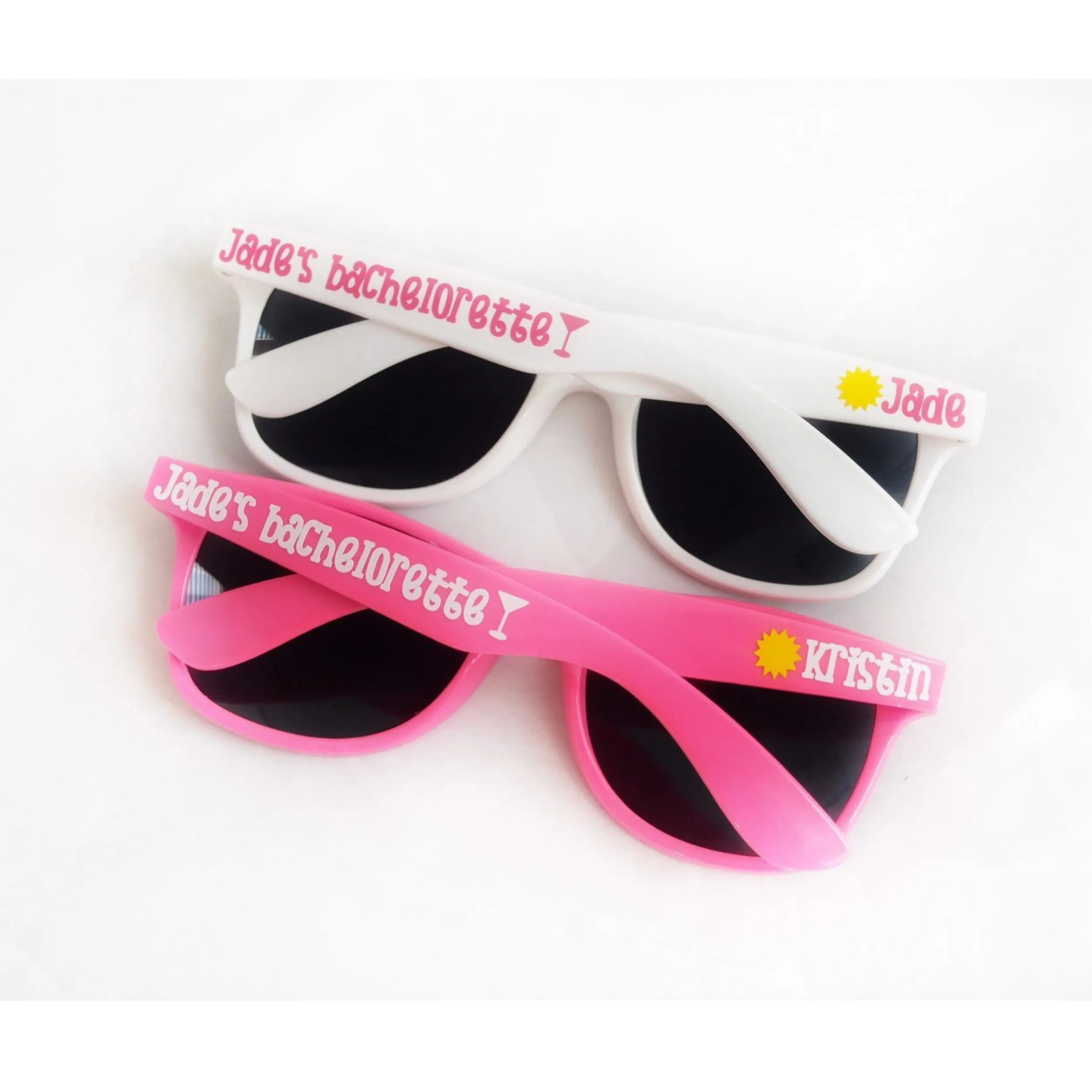 Pink Bachelorette Party Sunglasses, Personalized