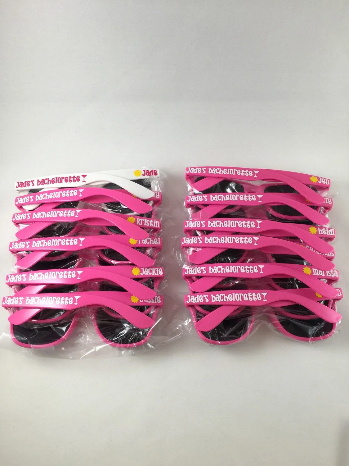 Pink Bachelorette Party Sunglasses, Personalized