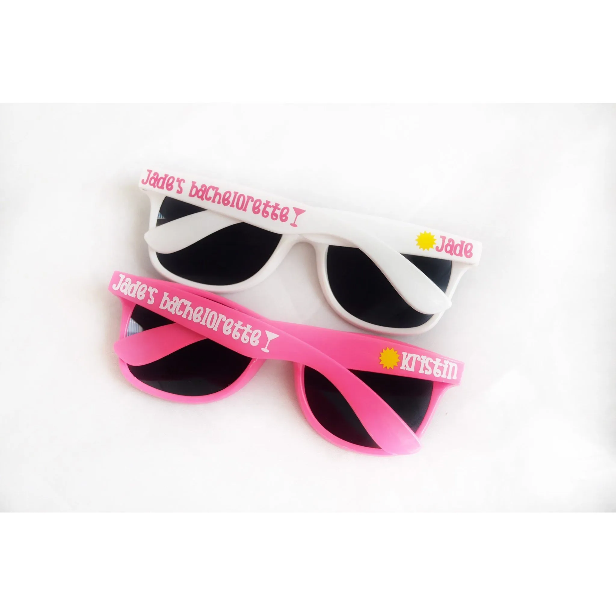 Pink Bachelorette Party Sunglasses, Personalized