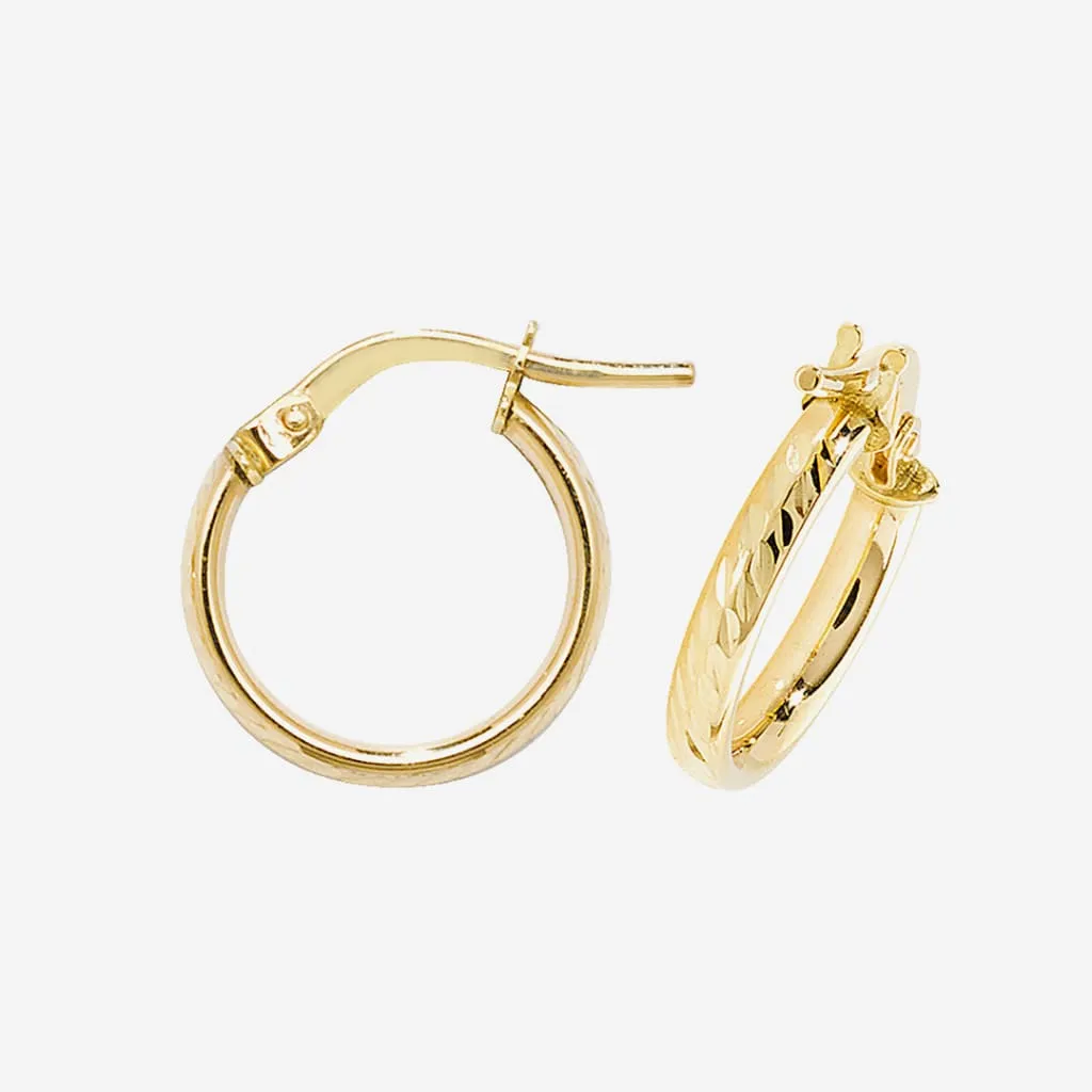 Ór Hoop Earrings - 10mm | 9ct Gold
