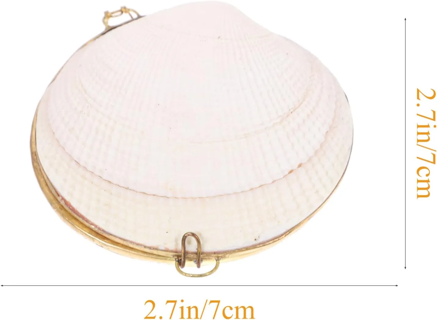 Seashell Trinket Box 7-8cm Decorative Hinged Jewelry Trinket Box Natural Shell Jewelry Box Home Decor for Women Girls (Pink)