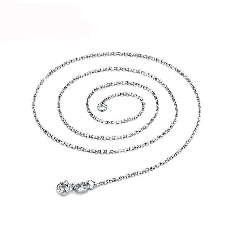Silver 1mm Link Chain Necklaces For Women