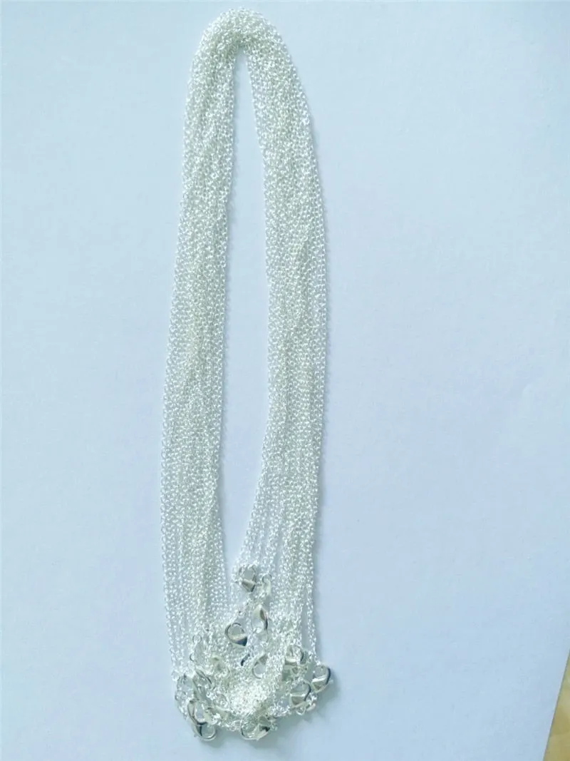 Silver 1mm Link Chain Necklaces For Women