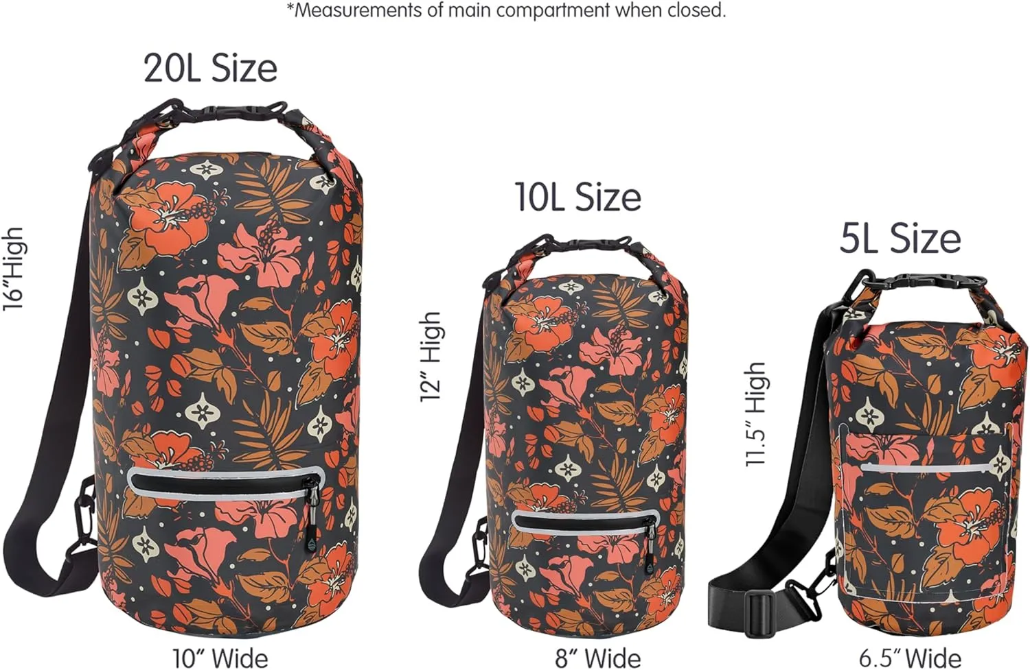Skog  Kust DrySak - Roll Top Waterproof Bag for Travel & Outdoors - 5, 10 & 20 Liter sizes
