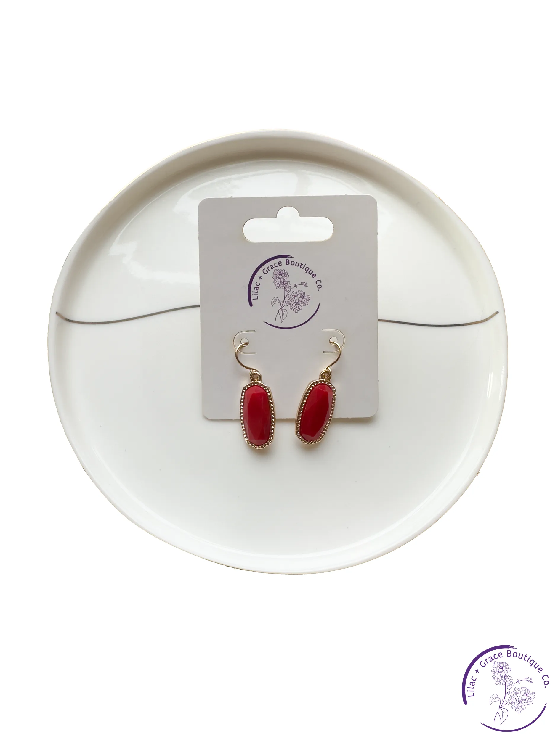 Small Drop Oval Earrings