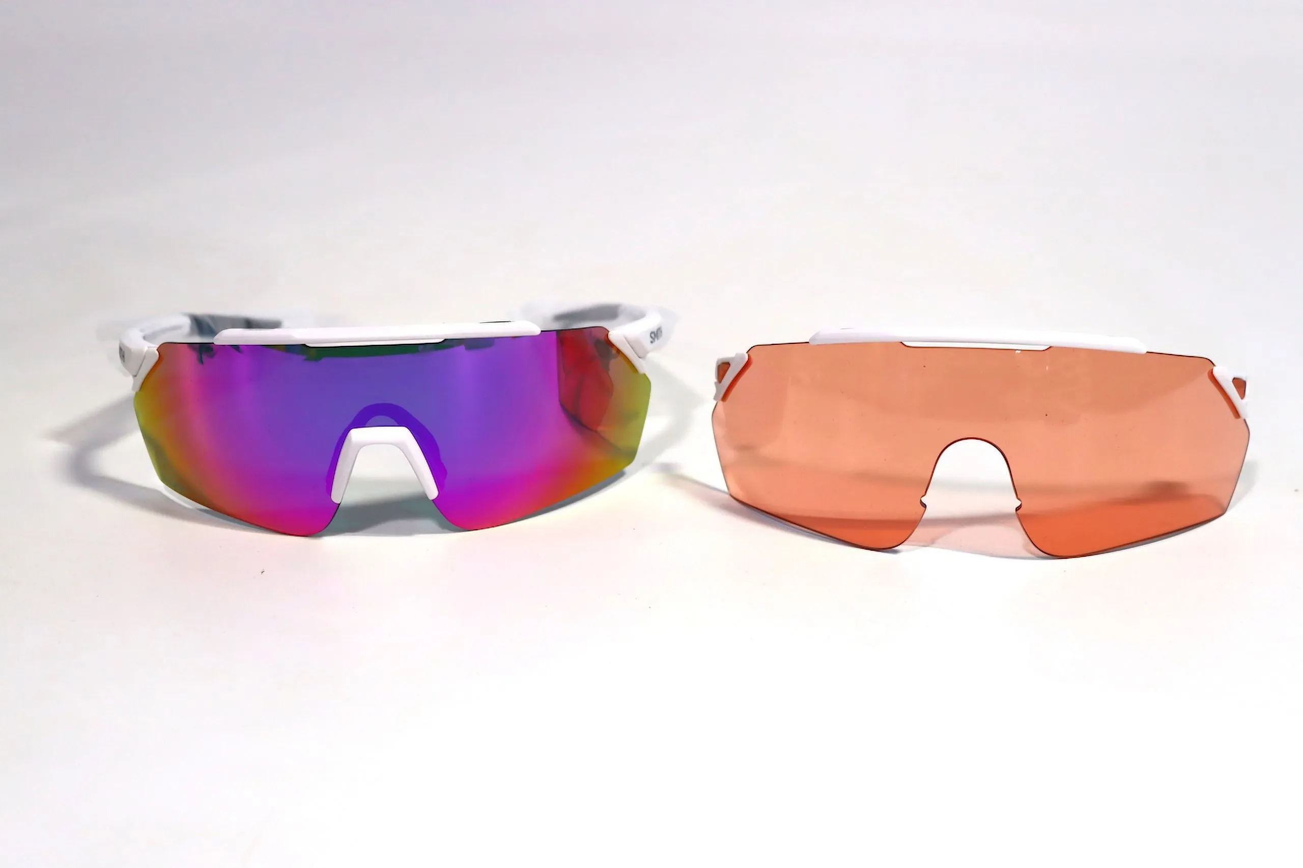 Smith Ruckus PivLock Sunglasses, Matte White Frame, ChromaPop Violet Mirror Lens