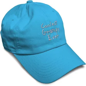 Soft Baseball Hat Embroidered Dad Hat Coolest Grampy Ever Grandfather Gramps Men & Ladies Baseball Cap