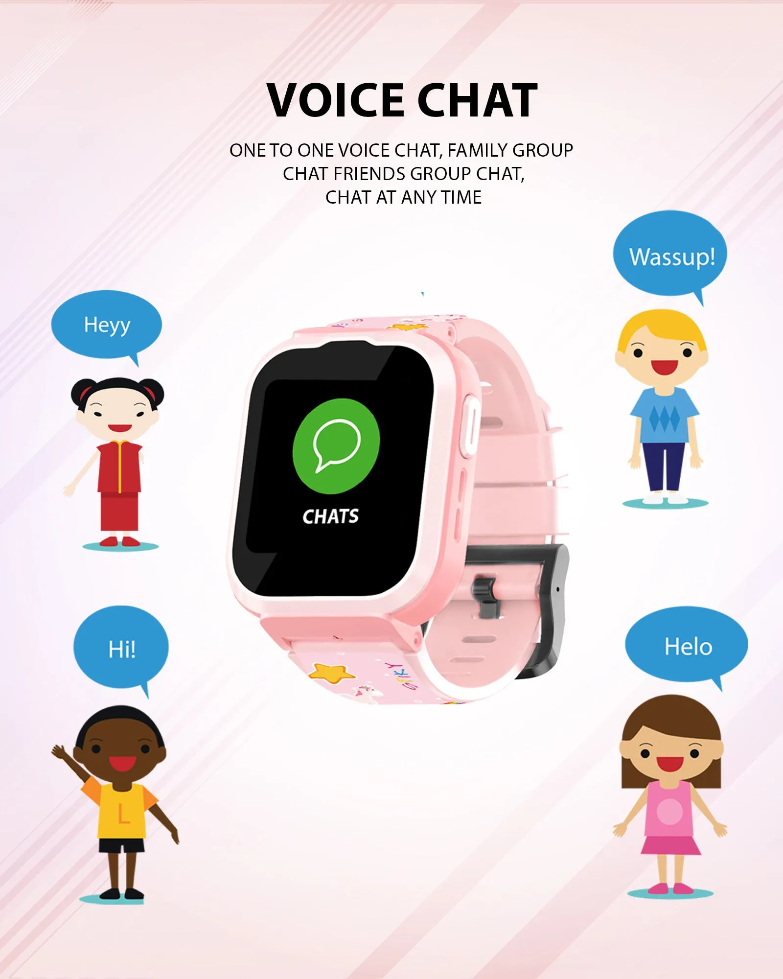 Spiky Cyclops 4g Video & Voice Calling Dewatering Waterproof Kids Smartwatch - Black