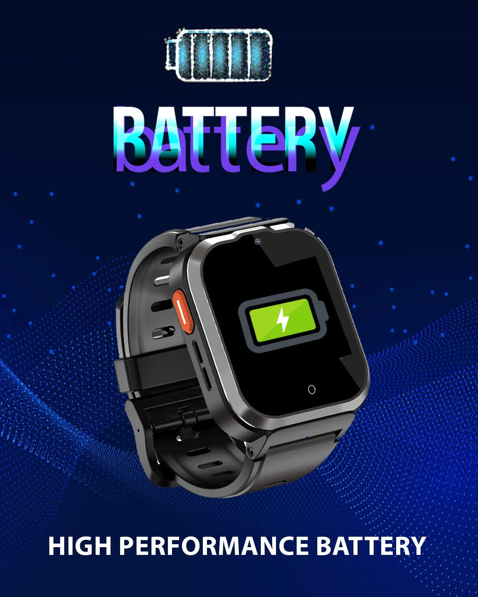 Spiky Cyclops 4g Video & Voice Calling Dewatering Waterproof Kids Smartwatch - Black