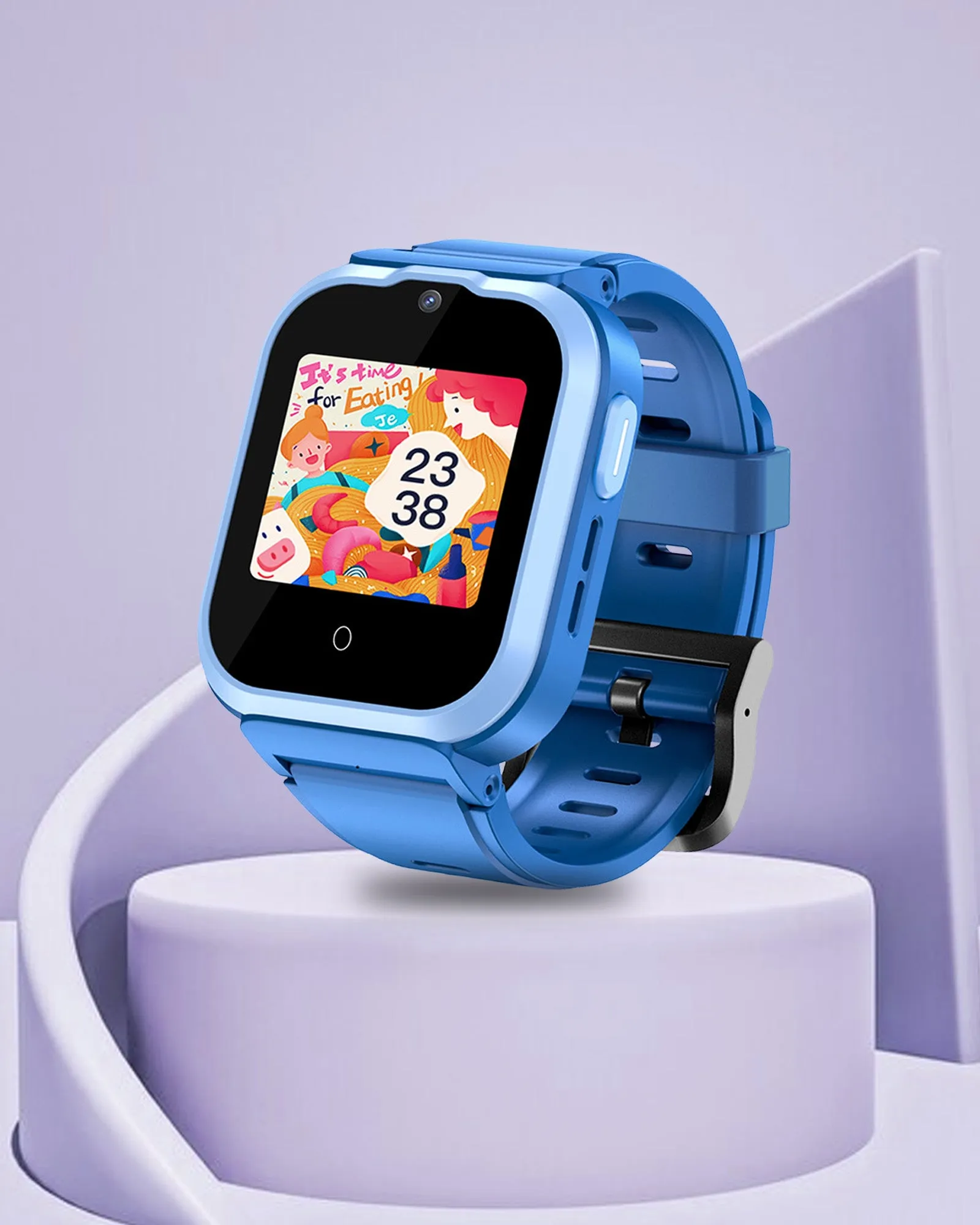 Spiky Cyclops 4g Video & Voice Calling Dewatering Waterproof Kids Smartwatch - Black