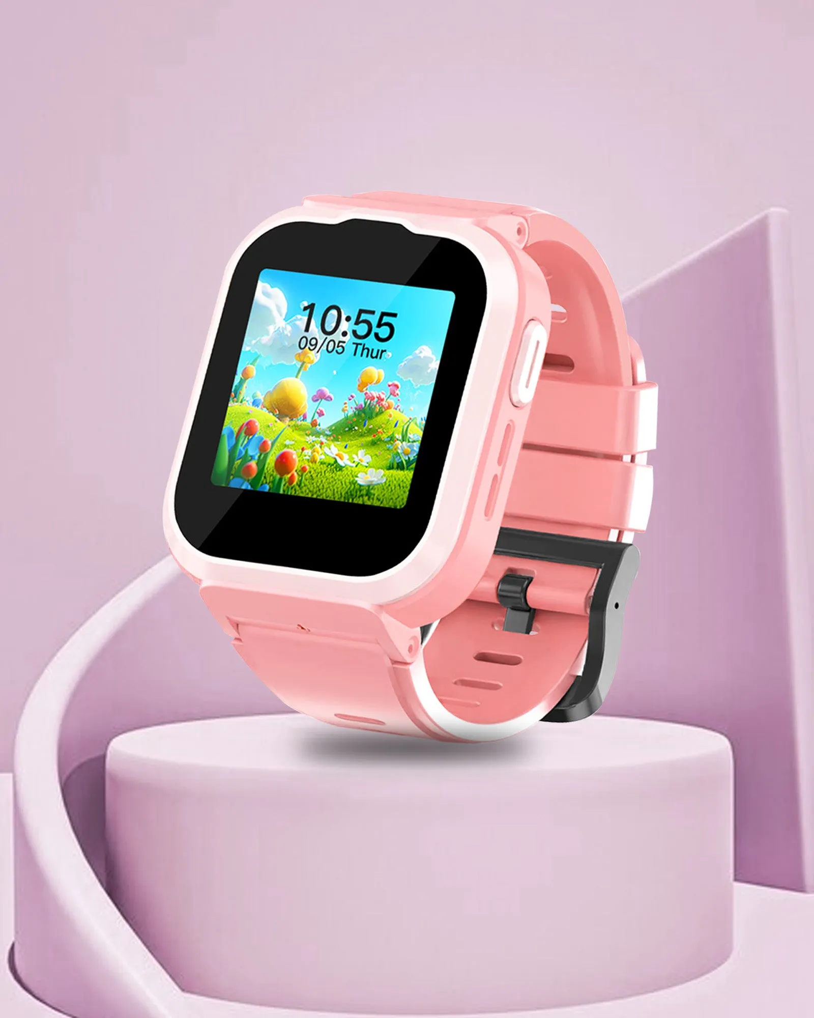 Spiky Cyclops 4g Video & Voice Calling Dewatering Waterproof Kids Smartwatch - Black