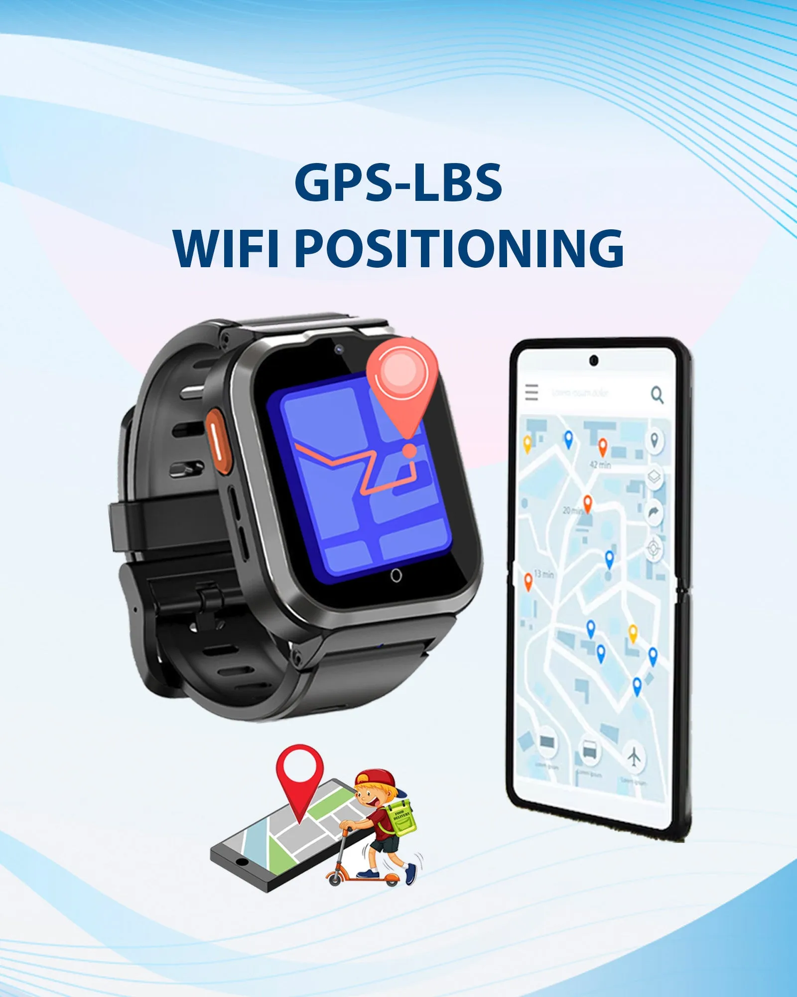 Spiky Cyclops 4g Video & Voice Calling Dewatering Waterproof Kids Smartwatch - Black