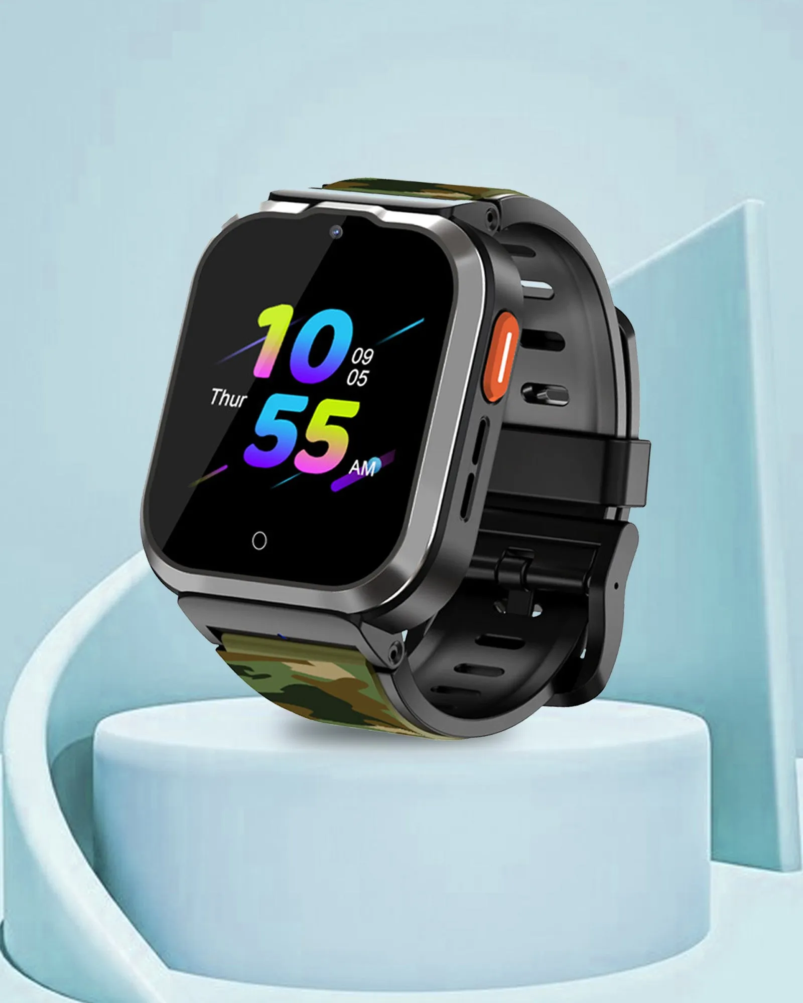 Spiky Cyclops 4g Video & Voice Calling Dewatering Waterproof Kids Smartwatch - Black