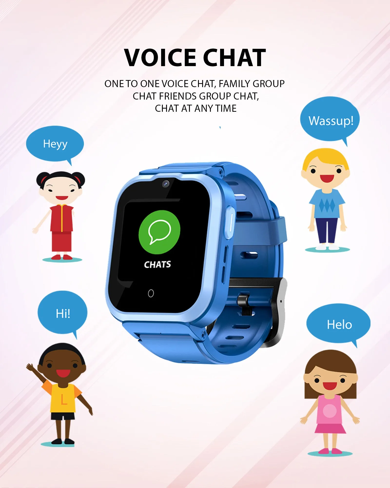 Spiky Cyclops 4g Video & Voice Calling Dewatering Waterproof Kids Smartwatch - Black