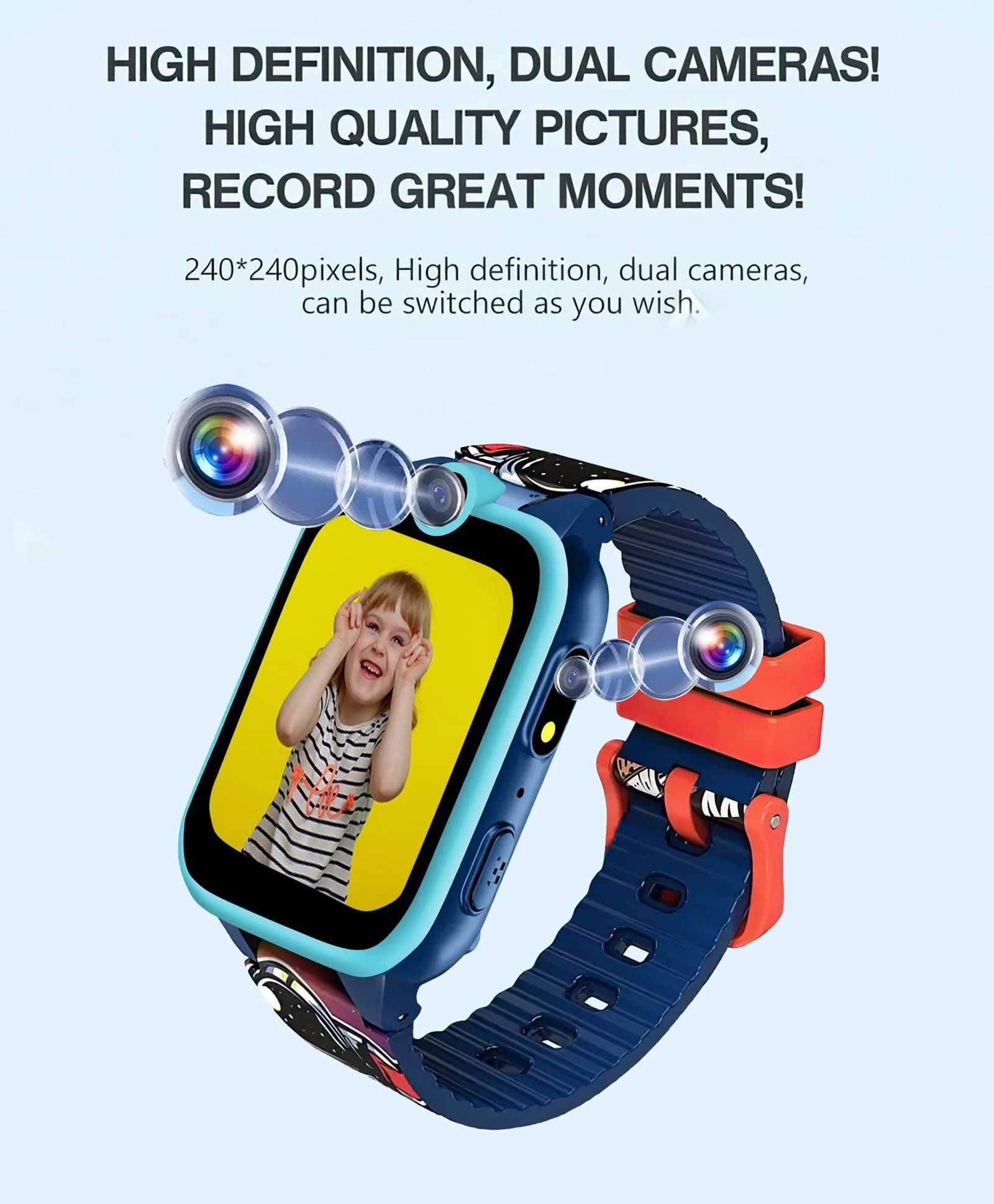 Spiky Griffin Calling Feature Loaded Smartwatch - Pink