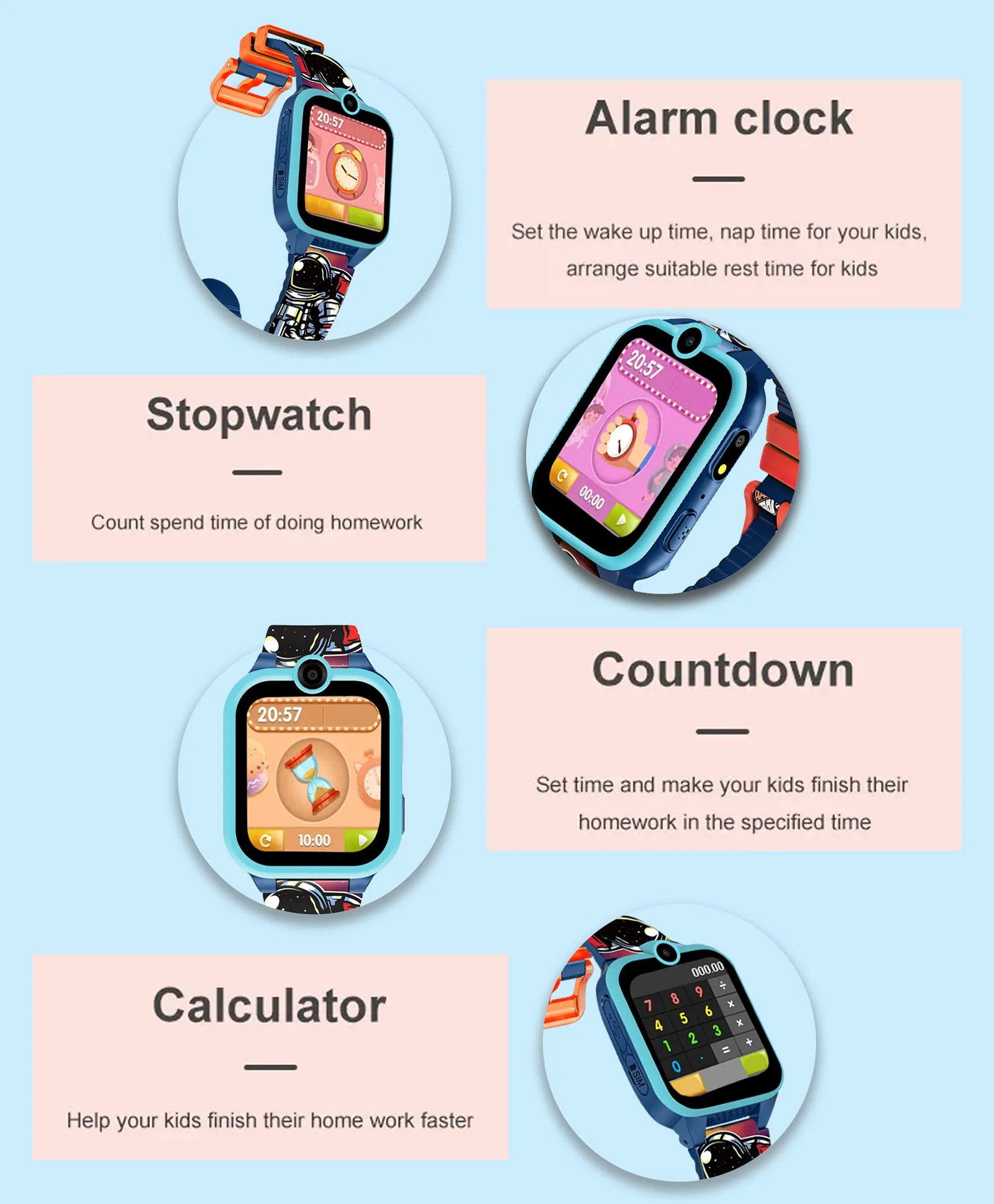 Spiky Griffin Calling Feature Loaded Smartwatch - Pink