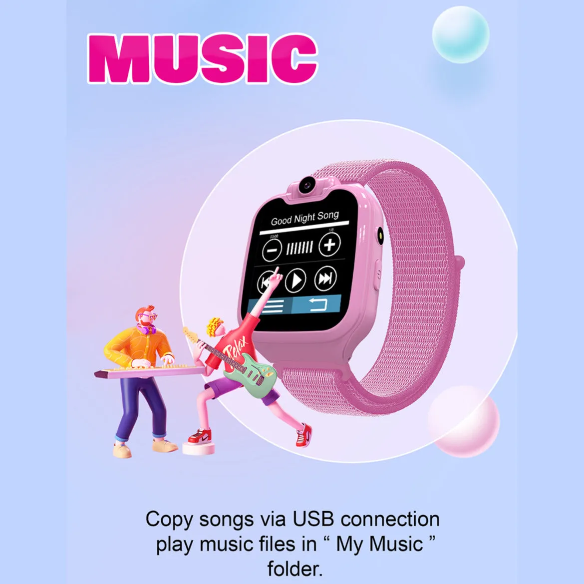 Spiky Minotaur Two-Way Calling Smart Watch - Pink
