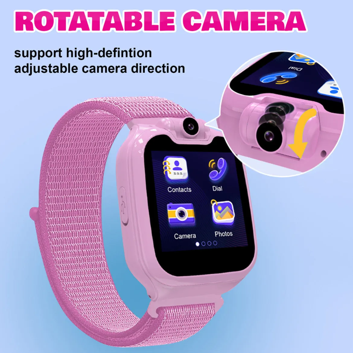Spiky Minotaur Two-Way Calling Smart Watch - Pink