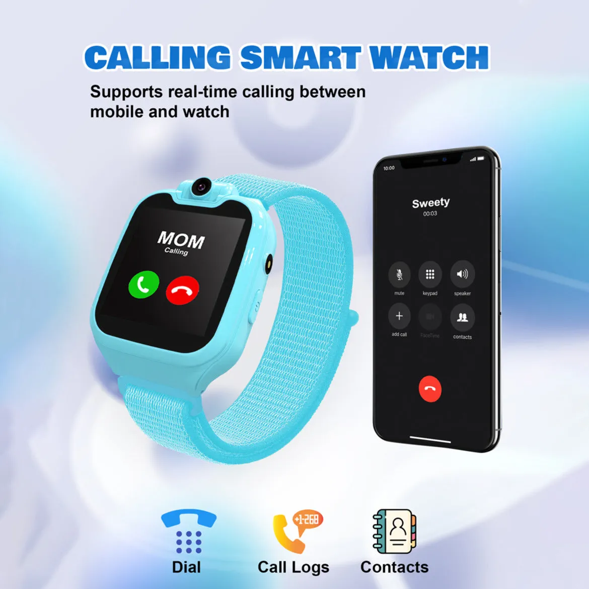 Spiky Minotaur Two-Way Calling Smart Watch - Pink