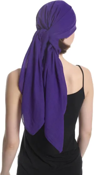 Square Head Scarves, Large Chemo Head Scarf for Hair Loss, Alopecia, Full Headcover