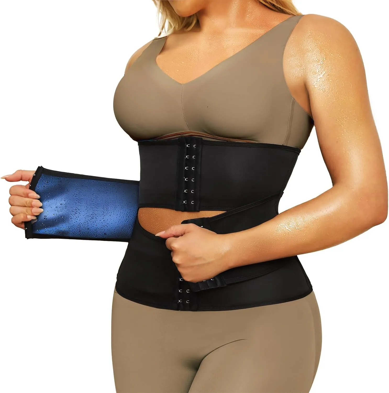 Sweat Waist Trainer for Women Belts Workout Waist Cinchers Trimmer Body Shaper Girdle Workout Sports Sauna Suit