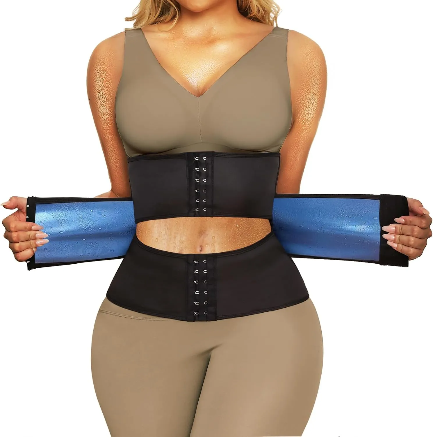 Sweat Waist Trainer for Women Belts Workout Waist Cinchers Trimmer Body Shaper Girdle Workout Sports Sauna Suit