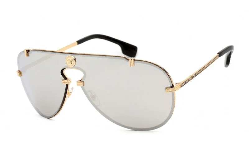 Versace Aviator Sunglasses Gold/Light Grey Mirrored/Silver
