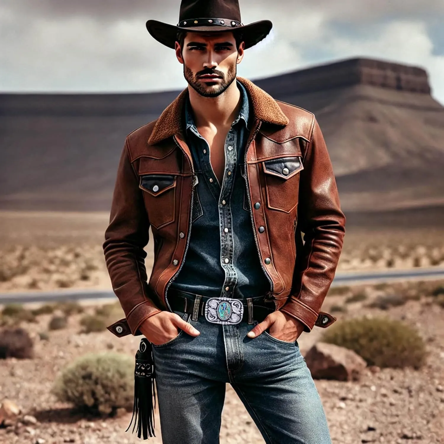 Western Belt Buckle for Men Vintage Cowboy Rodeo Turquoise Belt Buckles for Women