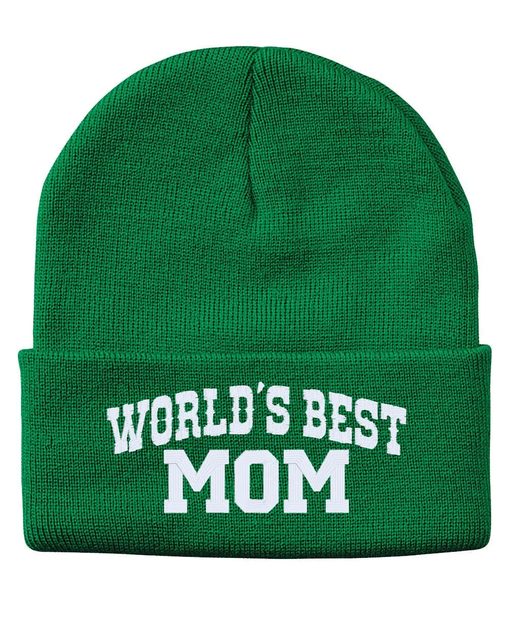 WORLD'S BEST MOM Embroidered Cuffed Beanie Hat